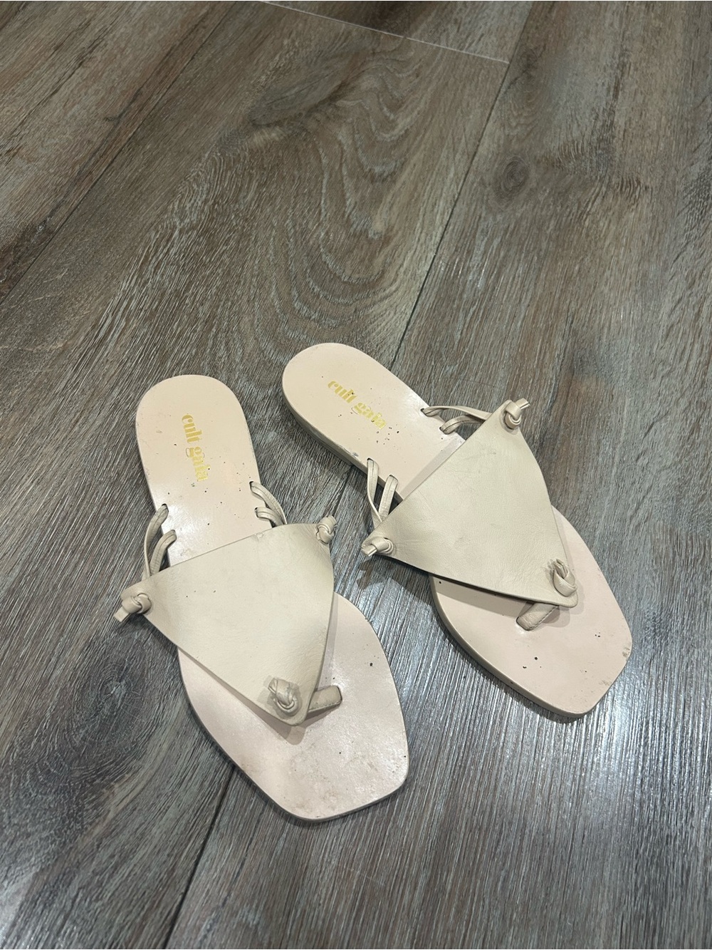 CULT GAIA Tina Leather Sandals In Tan